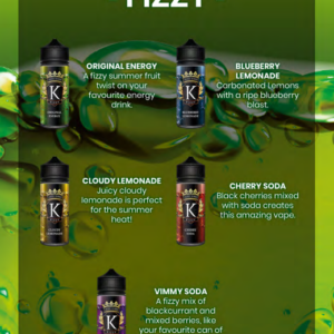 Juice Kings 120ml Shortfill E-liquids | Fizzy Range - Image 2