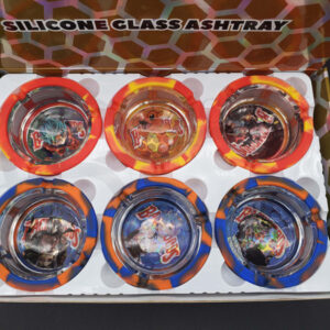 Glass Ashtray With Rubber - Backwoods (6-Pack)